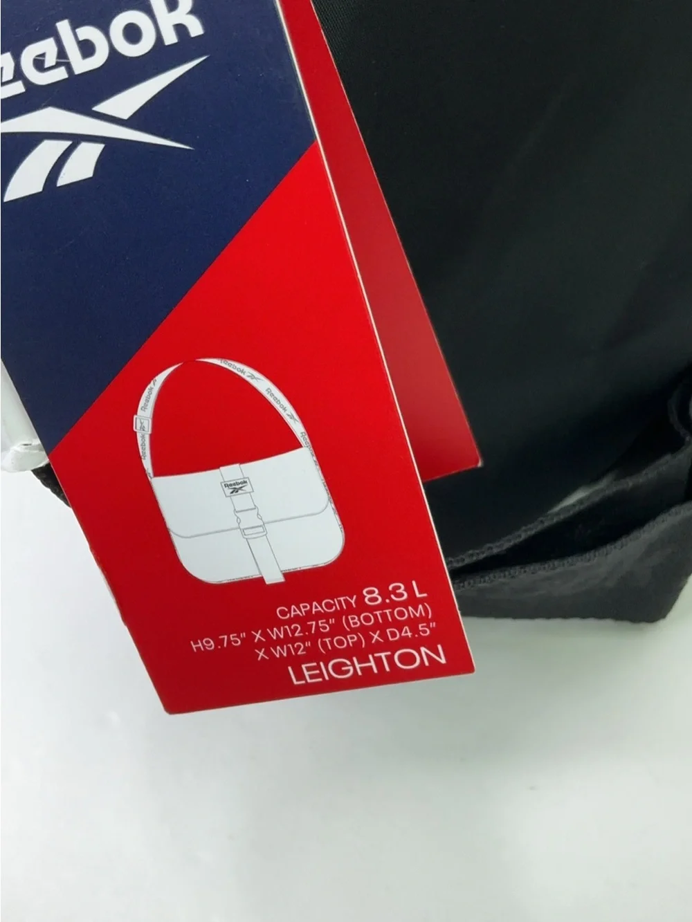 Reebok Black Leighton Crossbody Bag